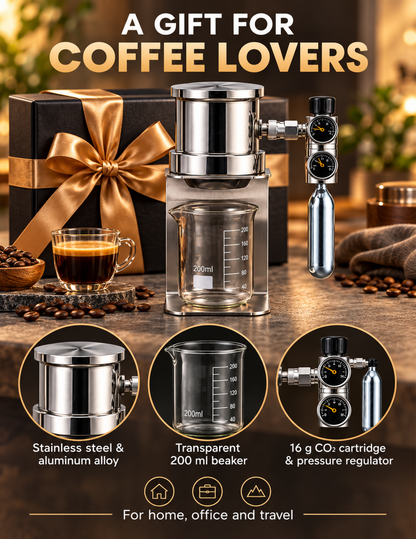 BRAVOS Professional Espresso Maker with Pneumatic AirPress System